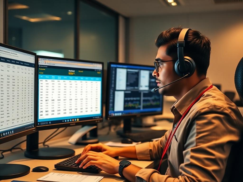 Coordinator managing online bus listings and seat charts across booking platforms
